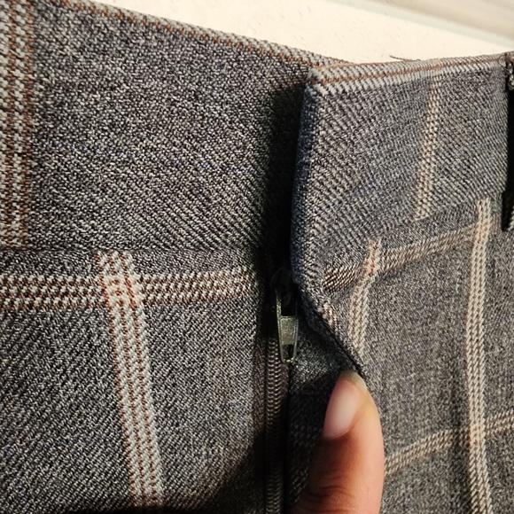 💕5 For $20 Vittorio St. Angelo Gray Checkered Trouser Dress Pants Mens 34/32 - Picture 2 of 8